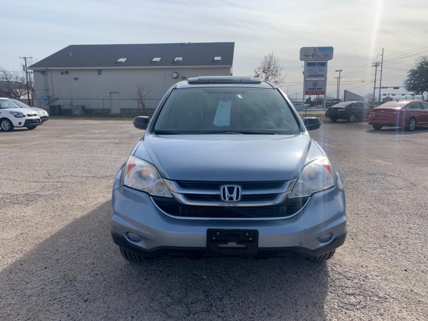 2010 Blue /gray Honda CR-V EX 2WD AT (3CZRE3H58AG) with an 2.4L L4 DOHC 16V engine, Automatic transmission, located at 1830 North Belt Line Road, Irving, TX, 75061, (469) 524-0199, 32.834373, -96.993584 - Photo#1